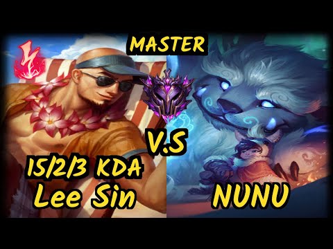 ROG Nji (LEE SIN) vs NUNU & WILLUMP - 15/2/3 KDA JUNGLE GAMEPLAY - EUW Ranked MASTER