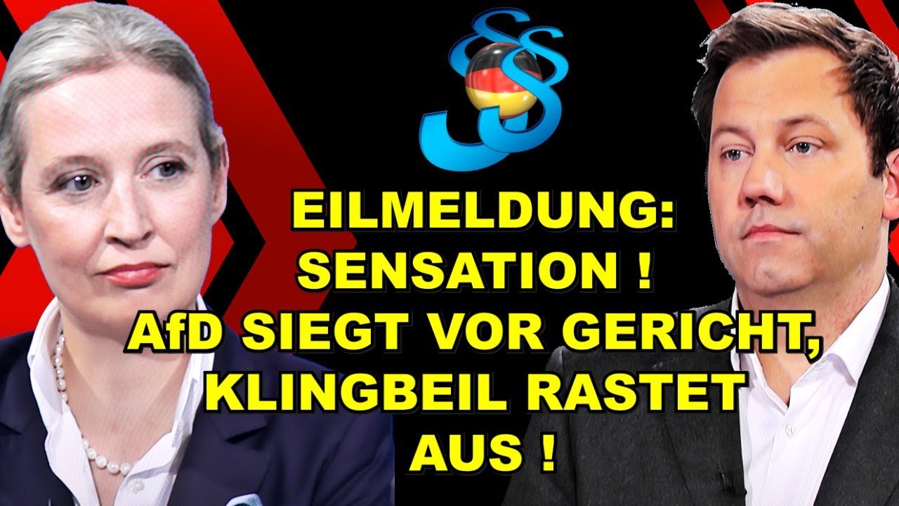 EIL: AfD SIEGT VOR GERICHT! Klingbeil tobt!