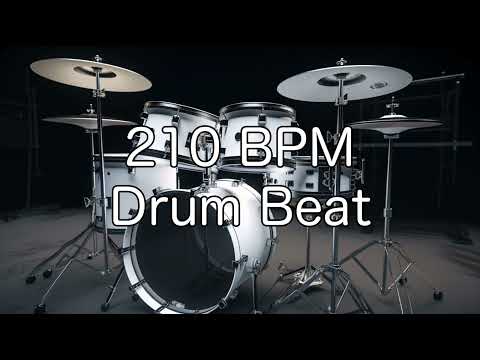 210 BPM Rock Drum Beat for Musical Practise