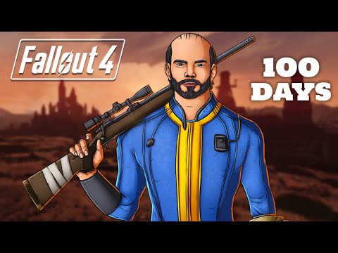 I Spent 100 Days In Fallout 4 Survival Mode... (Fallout 4 Movie)