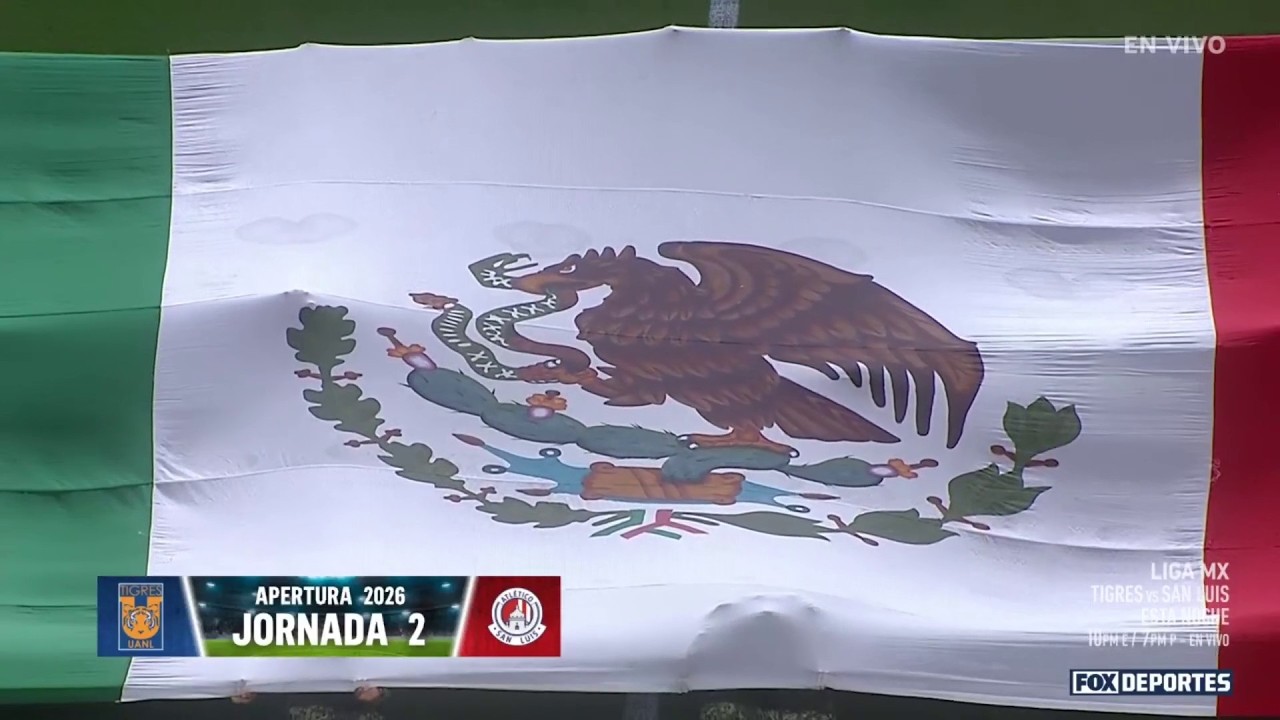🇲🇽🫡 TIGRES vs ATLÉTICO SAN LUIS, se entona el HIMNO NACIONAL de MÉXICO | Liga MX