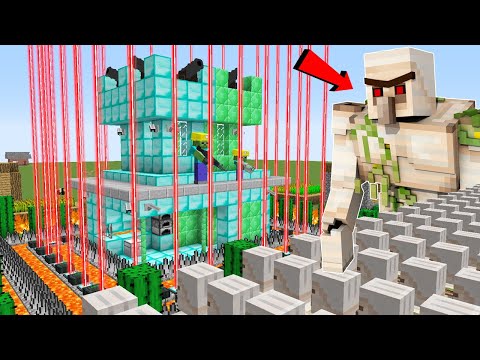 1000$ EN GÜVENLİ EV VS GOLEM KIYAMETİ 😱 - Minecraft