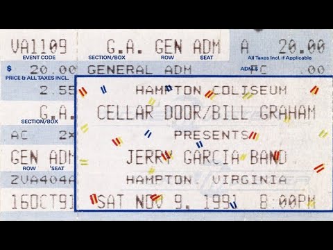 Jerry Garcia Band - 11/9/91 - Hampton Coliseum - Hampton, VA - aud