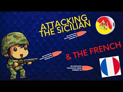Two Attacking games in Sicilian and French Defense