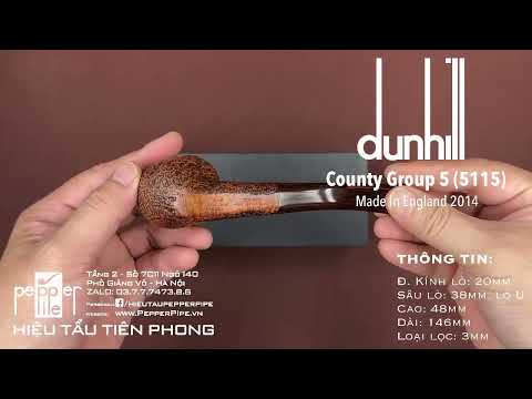 Dunhill County dáng 1/2 Bent Pot Group 5 (5115) cực hiếm