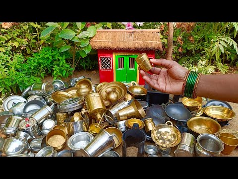 My Steel Iron And Brass Kitchen Collection | Miniature Housewife | Mini kitchen set 