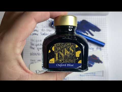 Diamine Oxford Blue Fountain Pen Ink Review