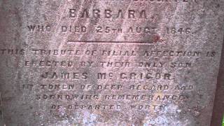 preview picture of video 'James McGrigor Gravestone Parish Church Graveyard Laggan Badenoch Scotland'