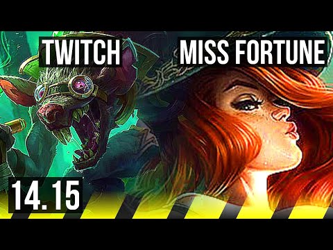 TWITCH & Rell vs MISS FORTUNE & Malphite (ADC) | 7/1/2, 800+ games, Godlike | EUW Master | 14.15
