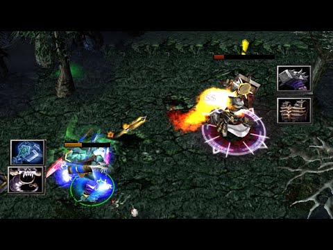 DOTA HUSKAR vs. SKELETON KING: 400% ATTACK SPEED (HARD FIGHT)