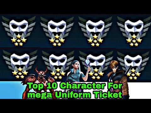 Top 10 Best Characters For Mega Uniform Upgrade Mythic Ticket - Marvel Future Fight