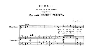 Beethoven: Elegie auf den Tod eines Pudels, WoO 110 (with Score)