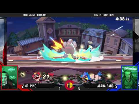 Elite Smash Friday #49 - Mr. Ping (Wario) Vs. AcaRa|BANG! (Diddy Kong, Falco) - Losers Finals