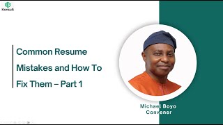 Resume Review - Common Resume Mistakes and How To Fix Them