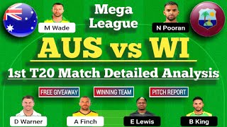 AUS VS WI Dream11 Team | AUS VS WI Dream11 Prediction  | Dream11 Today Match Prediction