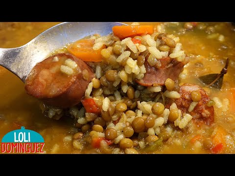 GUISO DE LENTEJAS CON ARROZ, UNA RECETA SALUDABLE Y DELICIOSA - Loli Domínguez - Comida - Recetas