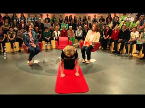 Waltraud Haas turnt vor im TV