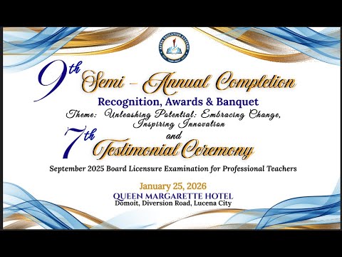 9th Annual Completion and 7th Testimonial Ceremony | Haggai/Astra Education Systems