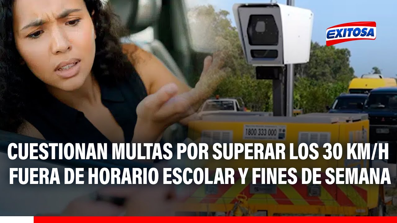 🔴🔵 Cuestionan multas por superar los 30 KM/H fuera de horario escolar y fines de semana