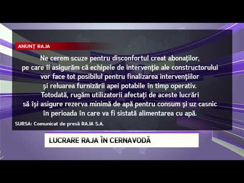Lucrare RAJA în Cernavoda  - LITORAL TV