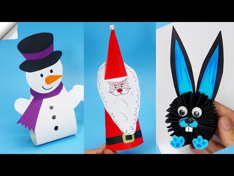 Easy Paper snowman Christmas paper crafts 2023