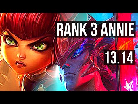 ANNIE vs YONE (MID) | Rank 3 Annie, 3/1/5 | TR Grandmaster | 13.14
