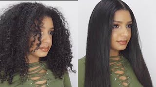 SLEEK PRESS TRANSFORMATION - CURLY TO STRAIGHT HAIR  COMPILATION