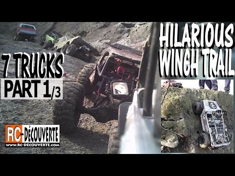 Hilarious Winch Towing Trail 4x4 6x6 crossing on sandy Canyons Dunes Cliffs Slopes Part1