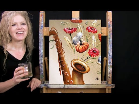 Learn How to Paint "HARVEST MELODY" with Acrylic - Paint & Sip at Home - Step by Step Musical Image
