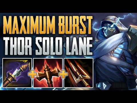 HIDDEN BLADE ONE SHOT BUILD! Thor Solo Gameplay (SMITE Conquest)