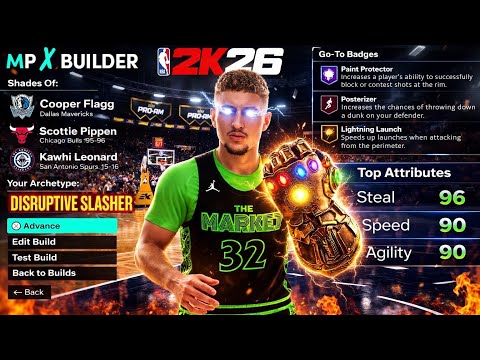 MY NEW *ENDGAME* PF/SF BUILD! THIS 6'8 "DISRUPTIVE PLAYSLASH" IS THE BEST BACKEND BUILD ON NBA 2K26!