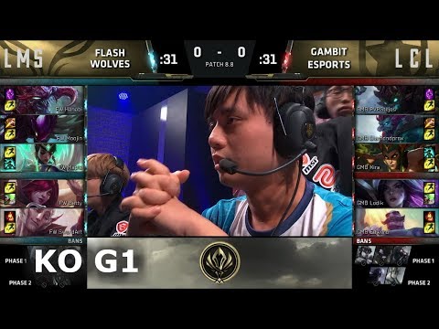 Flash Wolves vs Gambit Esports | Game 1 Knockout LoL MSI 2018 Play-In Finals | FW vs GMB G1