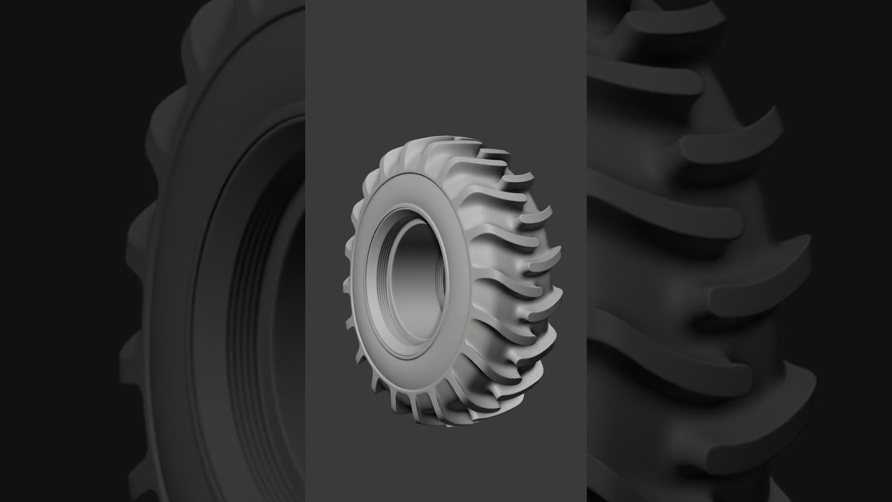 Tire modeling tutorial, full video on the channel! #3dmodeling #3d #cinema4d #hardsurfacemodeling