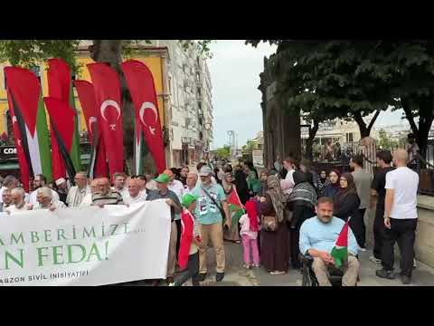 Özgür Aksa Platformu Trabzon’dan Haykırdı! Gazze’ye Dua İsrail’e Lanet