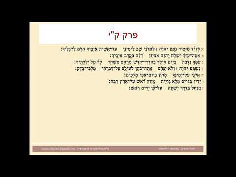 תהילים פרק קי, Psalm 110 נוסח ספרדי ירושלמי