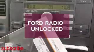 Ford radio code input to unlock ford radio