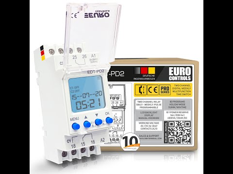 Euro EDTPD1 & EDTPD2 Amazing time switch review programming user manual