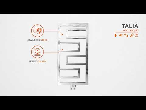 Водяной полотенцесушитель Mario Талия 1.2.5001.03.Р (4820111354450, 1000x500, хром/белый глянец/черный матовый/золото)