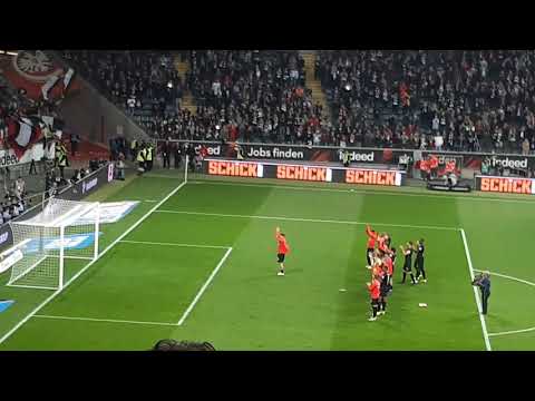 Luca Jovic nach dem 7:1 Sieg der Eintracht : Düsseldorf