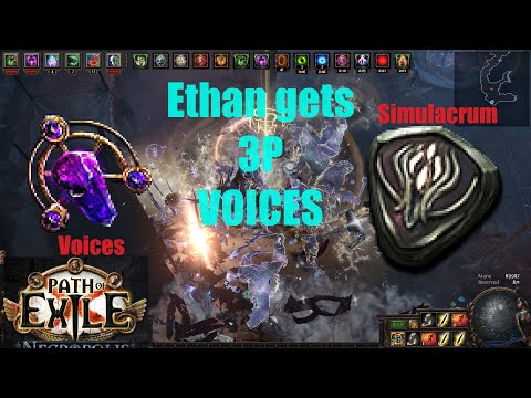 【Path of Exile 3.24】Ethan gets a 3P Voices in Necropolis League in Simulacrum - 1232