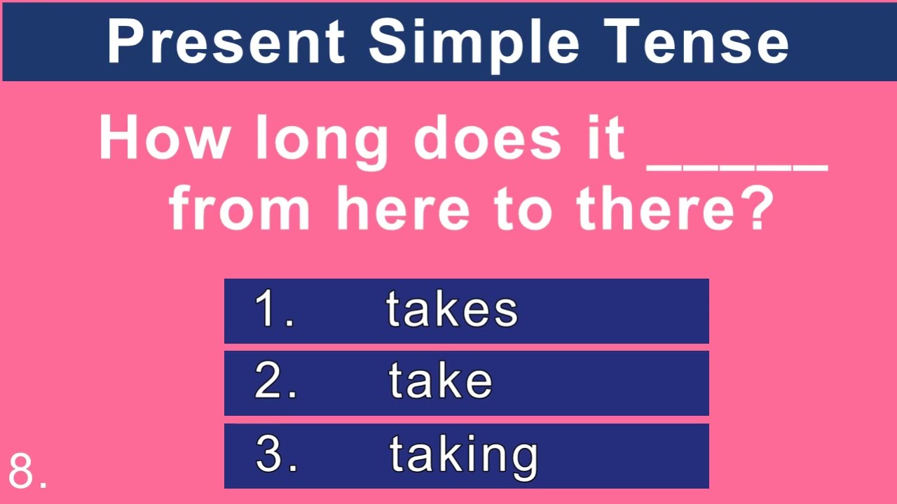 ESL Test| Present Simple Tense Quiz for ESL Students | English as a second language