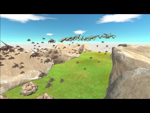 50 pteranodones vs 117 swarm bugs  Animal Revolt Battle Simulator