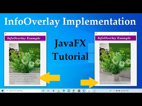 InfoOverlay Implemenation in Fxml based project | JavaFX Tutorial