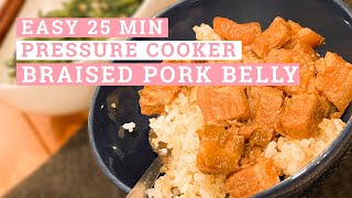 EASY PRESSURE COOKER BRAISED PORK BELLY | 25 min cooking time | Taiwanese recipe | We tried 姆士流滷肉飯
