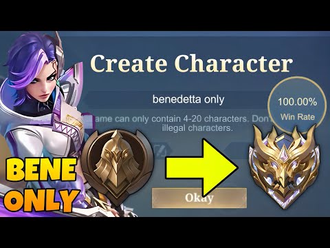 100% WIN RATE FROM WARRIOR TO MYTHIC SOLO RANK - BENEDETTA ONLY!!😱(hardest challenge ever)