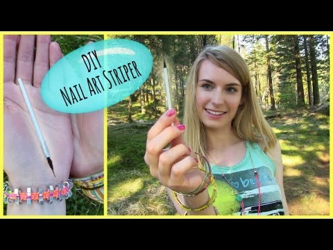 ネイルアートブラシをDIY!ネイルアートのストリッパーブラシの作り方～DIYネイルアートツール (DIY Nail Art Brush! How to Make a Nail Art Striper Brush - DIY Nail Art Tools)
