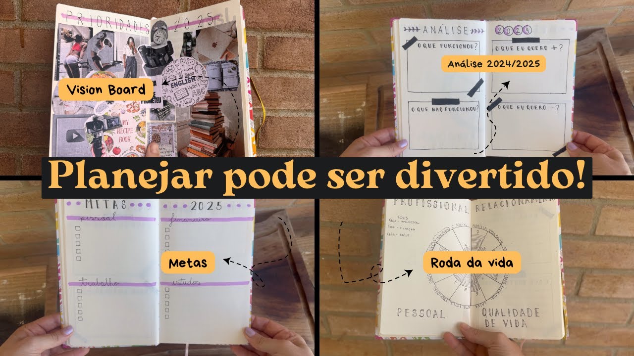 COMO PLANEJAR 2025 DE FORMA DIVERTIDA | Minhas Páginas do Bullet Journal Para Novas Aventuras