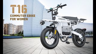 Vídeo de Bicicleta Elétrica Coswheel T16 — Fat Tire Urbana com Freios Hidráulicos — Pré-Venda · Lançamento