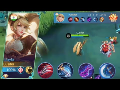 LAYLA HIGH CRITICAL DAMAGE (ONE SHOT DELETE)//BEST BUILD LAYLA-MLBB
