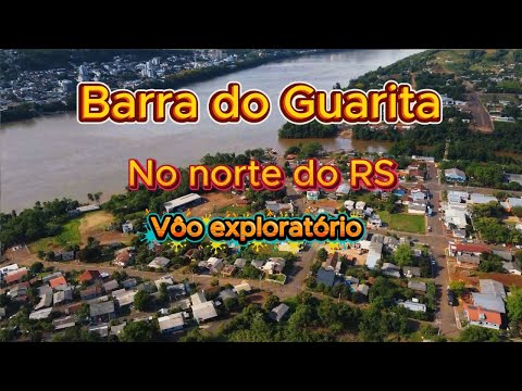 Barra do #Guarita a cidade ao norte do RS as margens do rio Uruguai e rio Guarita, vôo exploratório.